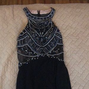 2 Cute Long Prom Dress Black